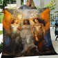 Three Guardian Angels Of Nature, Angel Christmas Fleece Blanket & Sherpa Blanket Gift