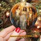 Enchanted Goddesses Of Yuletide Grace, Angel Circle Ceramic Ornament Christmas Gift
