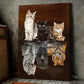 Reflections of Fierce Spirits, Cat Canvas Painting, Wall Art Decor - Poster Gift For Cat Lovers