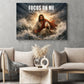 Jesus Canvas Painting, Focus On Me Not The Storm Wall Art Decor, Poster Gift For Christian