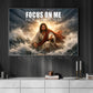 Jesus Canvas Painting, Focus On Me Not The Storm Wall Art Decor, Poster Gift For Christian