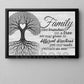Family Quote Canvas Painting, Family Like Branches On The Tree Inspirational Quotes Wall Art Decor, Poster Gift For Your Family