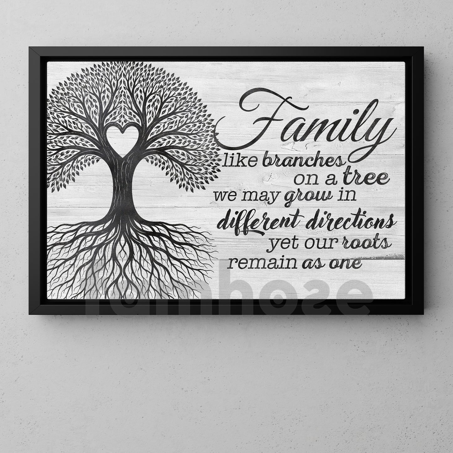 Family Quote Canvas Painting, Family Like Branches On The Tree Inspirational Quotes Wall Art Decor, Poster Gift For Your Family