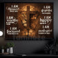 Motivational Jesus Lion Canvas Painting, I Am Blessed For All I Have Wall Art Decor, Poster Gift For Christian