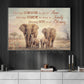 Family Quote Elephant Canvas Painting, Having Somewhere To Go Is Home Wall Art Decor, Poster Gift For Family