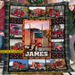 Personalized Trucker Fleece Blanket, Our Love Repeated A Thousand Times Woven Blanket, Cozy Sherpa Blanket Gift For Trucker