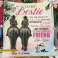 Vintage Personalized Cowgirl Bestie Fleece Blanket, To My Bestie Woven Blanket - Sherpa Blanket Gift For Your Cowgirl Bestie