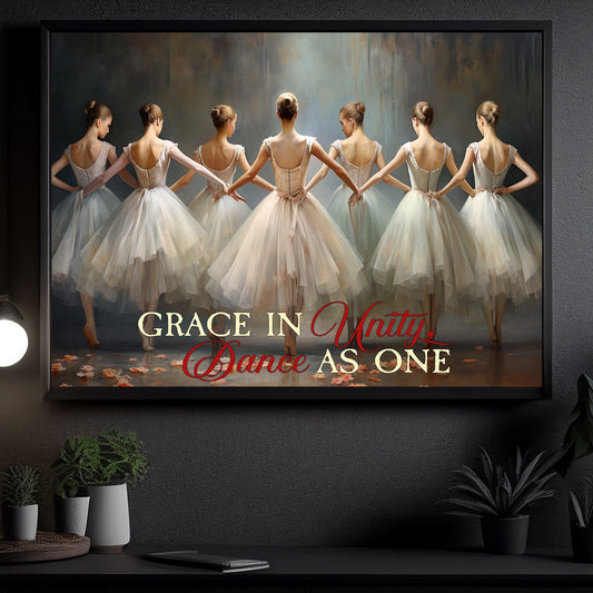 Grace In Unity Dance As One, Women Dancing Canvas Painting, Wall Art Decor - Harmony In Motion Poster Gift