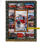 Personalized Firefighter Fleece Blanket, Heroes Answer The Call Woven Blanket, Cozy Sherpa Blanket Gift For Firefighter