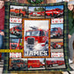 Personalized Firefighter Fleece Blanket, Heroes Answer The Call Woven Blanket, Cozy Sherpa Blanket Gift For Firefighter