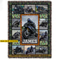 Personalized Motorcycle Fleece Blanket, Born To Ride Destined For Speed Woven Blanket, Cozy Sherpa Blanket Gift For Biker