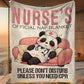 Funny Nurse Panda Fleece Blanket, Nurse's Official Nap Blanket Woven Blanket, Sherpa Blanket Gift For Nurse Lover
