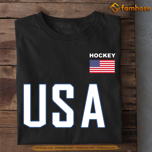 July 4th Hockey T-shirt, USA Hockey, Independence Day Gift For Hockey Lovers, Hockey Tees