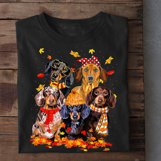 Dachshund Dog Thanksgiving T-shirt, Dachshund With Hat Glasses, Gift For Dog Lovers, Dog Owners, Dog Tees
