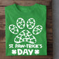 St Patrick's Day Dog T-shirt, Dogshoes Clovers Patrick's, Patricks Day Gift For Dog Lovers Dog Owners, Dog Tees
