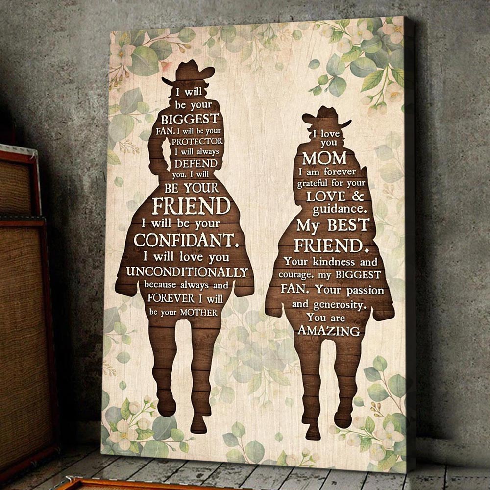 Rodeo Poster & Canvas, I Will Be Your Biggest Fan Be Your Friend, Horse Canvas Wall Art, Poster Gift For Horse Lovers