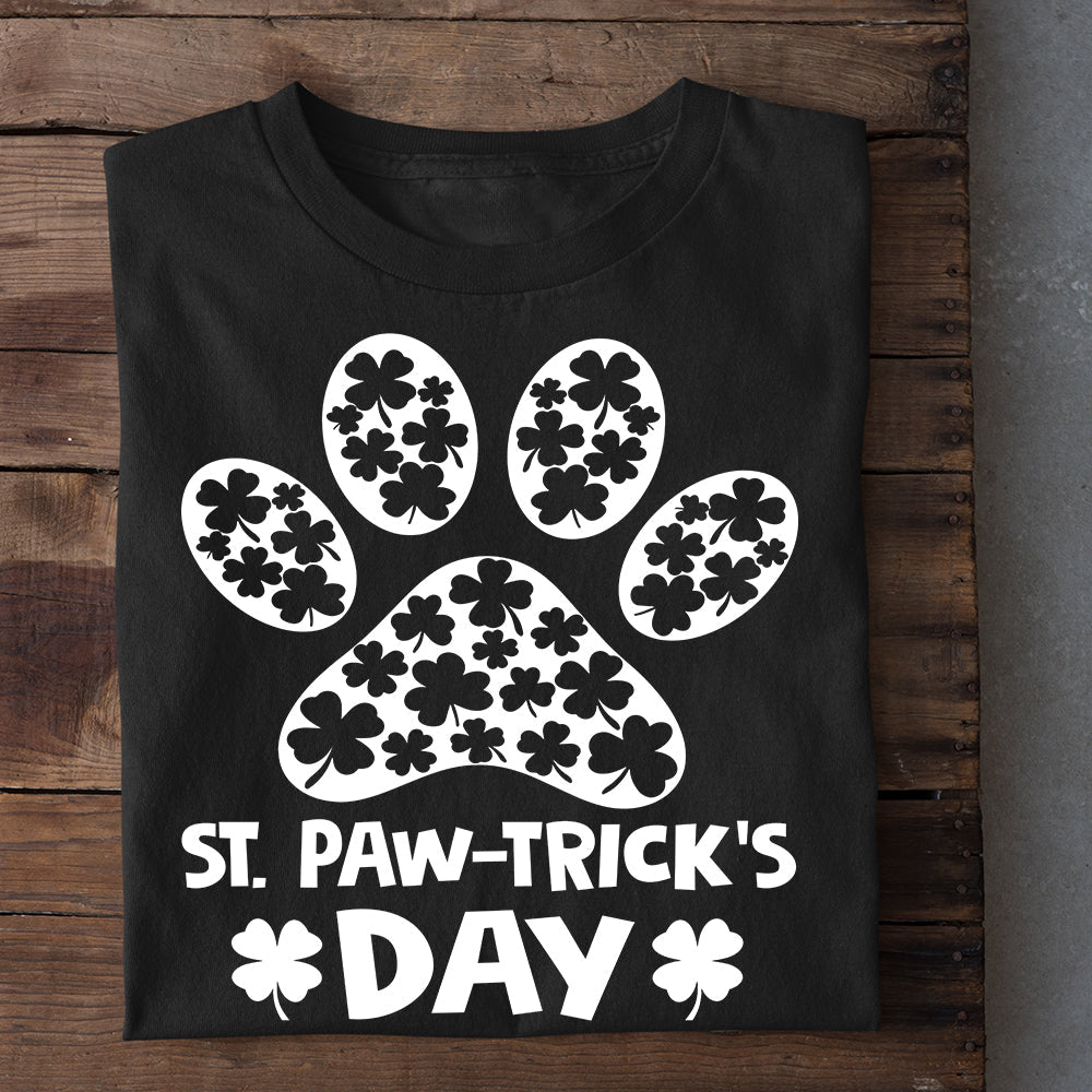 St Patrick's Day Dog T-shirt, Dogshoes Clovers Patrick's, Patricks Day Gift For Dog Lovers Dog Owners, Dog Tees