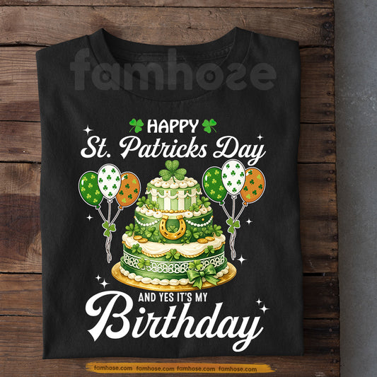 Lucky Shamrock Birthday T-shirt, Yes It's My Birthday Tees St Patrick's Day Gift For Irish Lover