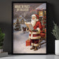 Magic In Pages Joy In Every Snowflake, Santa Claus Christmas Canvas Painting, Xmas Wall Art Decor - Christmas Poster Gift For Book Lovers