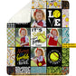 Personalized Softball Fleece Blanket, It's Softball Time Sport Woven Blanket, Cozy Sherpa Blanket Gift For Softball Lover