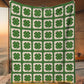 Lucky Four-Leaf Clover Fleece Blanket, Handcrafted Feel, Irish Soul Shamrock Woven Blanket, Sherpa Blanket Patrick's Day Gift For For Irish Lovers