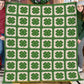 Lucky Four-Leaf Clover Fleece Blanket, Handcrafted Feel, Irish Soul Shamrock Woven Blanket, Sherpa Blanket Patrick's Day Gift For For Irish Lovers