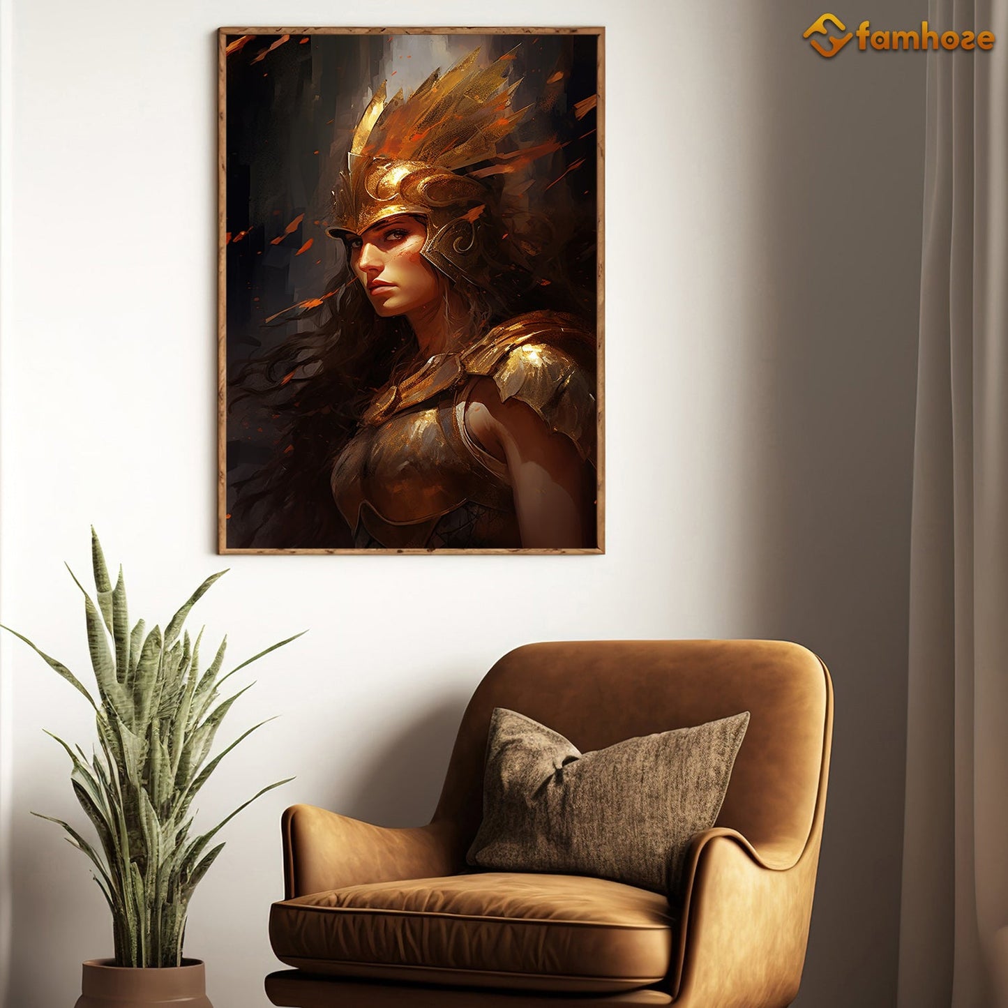 The Warrior Queen's Gaze, Victorian Warrior Canvas Painting, Wall Art Decor - Warrior Poster Gift