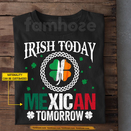Funny Personalized Four-Leaf Clover T-shirt, Irish Today Tees St Patrick's Day Gift For Irish Lover