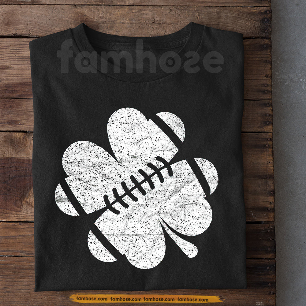 Four-Leaf Clover Baseball T-shirt, Luck On Your Side, Baseball In Your Heart Sport Tees St Patrick's Day Gift For Baseball Lover