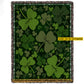 Personalized Lucky Shamrock Fleece Blanket, A Sea Of Shamrocks Woven Blanket, Sherpa Blanket Patrick's Day Gift For For Irish Lovers