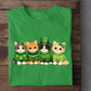 Cute Lucky Shamrock Cat T-shirt, A Purr-fect Dose Of Irish Luck Tees St Patrick's Day Gift For Cat Lover