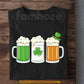 Lucky Shamrock Beer T-shirt, Three Beers One Irish Mood Tees St Patrick's Day Gift For Irish Lover