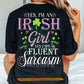 Irish Woman Lucky Shamrock Backside T-shirt, Yes I'm An Irish Girl Tees St Patrick's Day Gift For Irish Lover
