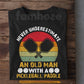 Funny Pickleball T-shirt, Never Underestimate An Old Man Sport Tees Gift For Pickleball Lover