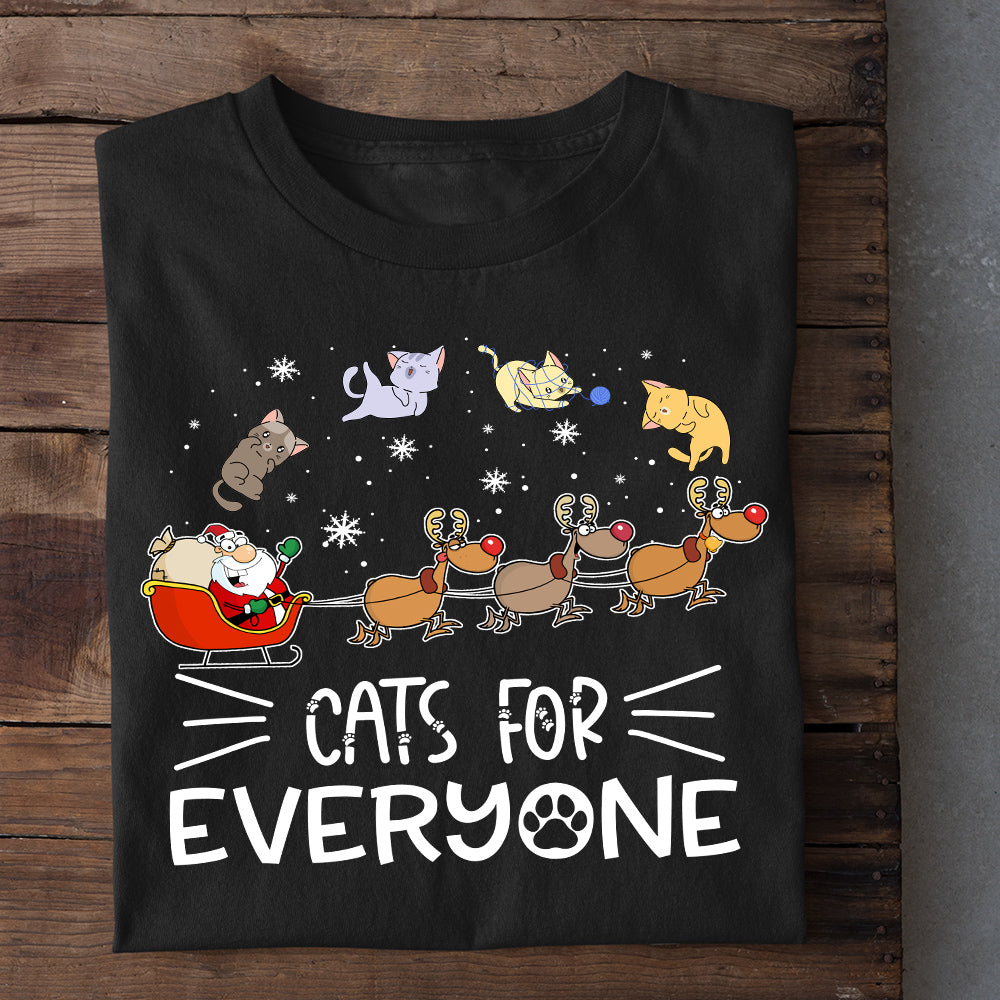 Cat Christmas T-shirt, Cats For Everyone, Gift For Cat Lovers, Cat Tees, Cat Owners