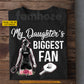 Personalized Pickleball Girl T-shirt, My Daughter's Biggest Fan Sport Tees Gift For Pickleball Parents