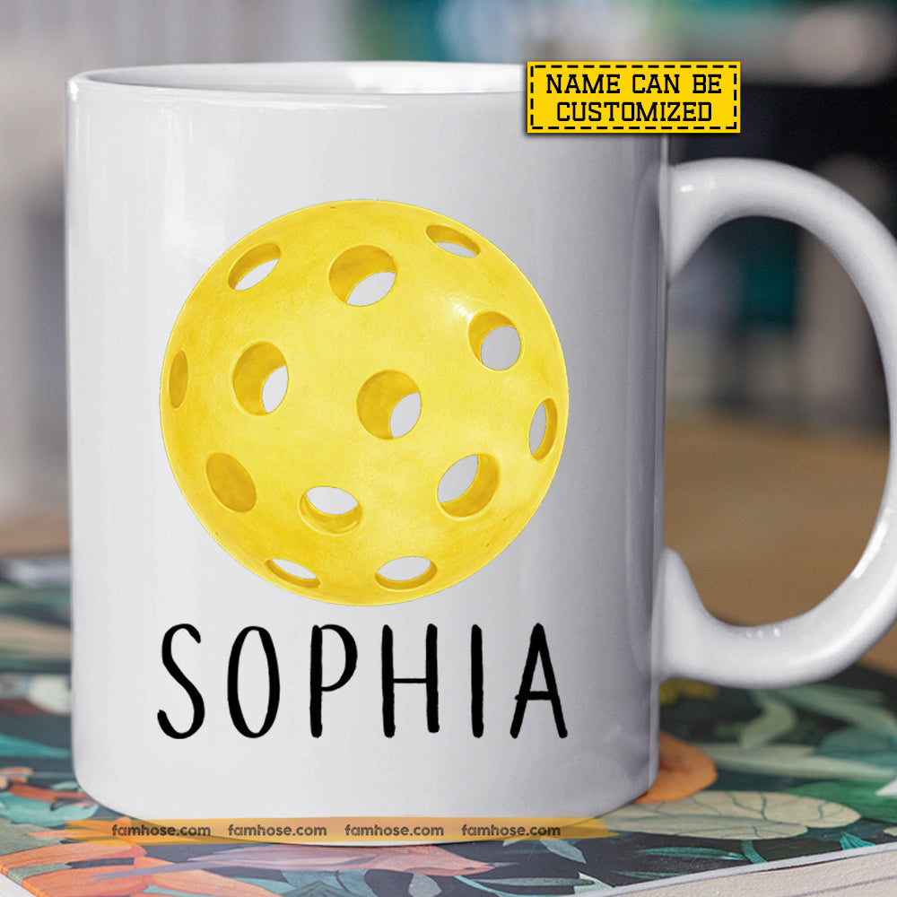 Personalized Pickleball Mug Gift, I'd Rather Be Playing Pickleball Sport Mug Gift For Pickleball Lovers
