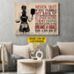 Personalized Pickleball Girl Canvas Painting, Never Quit If You Stumble Sport Wall Art Decor, Poster Gift For Pickleball Lover