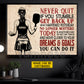 Personalized Pickleball Girl Canvas Painting, Never Quit If You Stumble Sport Wall Art Decor, Poster Gift For Pickleball Lover