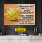 Motivational Personalized Pickleball Canvas Painting, There's Heroes And There's Legends Sport Wall Art Decor, Poster Gift For Pickleball Lovers