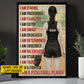 Motivation Personalized Pickleball Girl Canvas Painting, I Am A Pickleball Player Sport Wall Art Decor, Poster Gift For Pickleball Lover