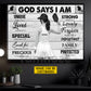 Motivational Personalized Pickleball Girl Canvas Painting, God Says I Am Unique Special Strong Sport Wall Art Decor, Poster Gift For Pickleball Lover