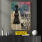 Personalized Pickleball Girl Canvas Painting, Heart Is What Separetes The Good From The Great Sport Wall Art Decor, Poster Gift For Pickleball Lover