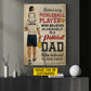 Personalized Pickleball Dad Girl Canvas Painting, Behind Every Pickleball Player Sport Wall Art Decor, Poster Gift For Pickleball Lover