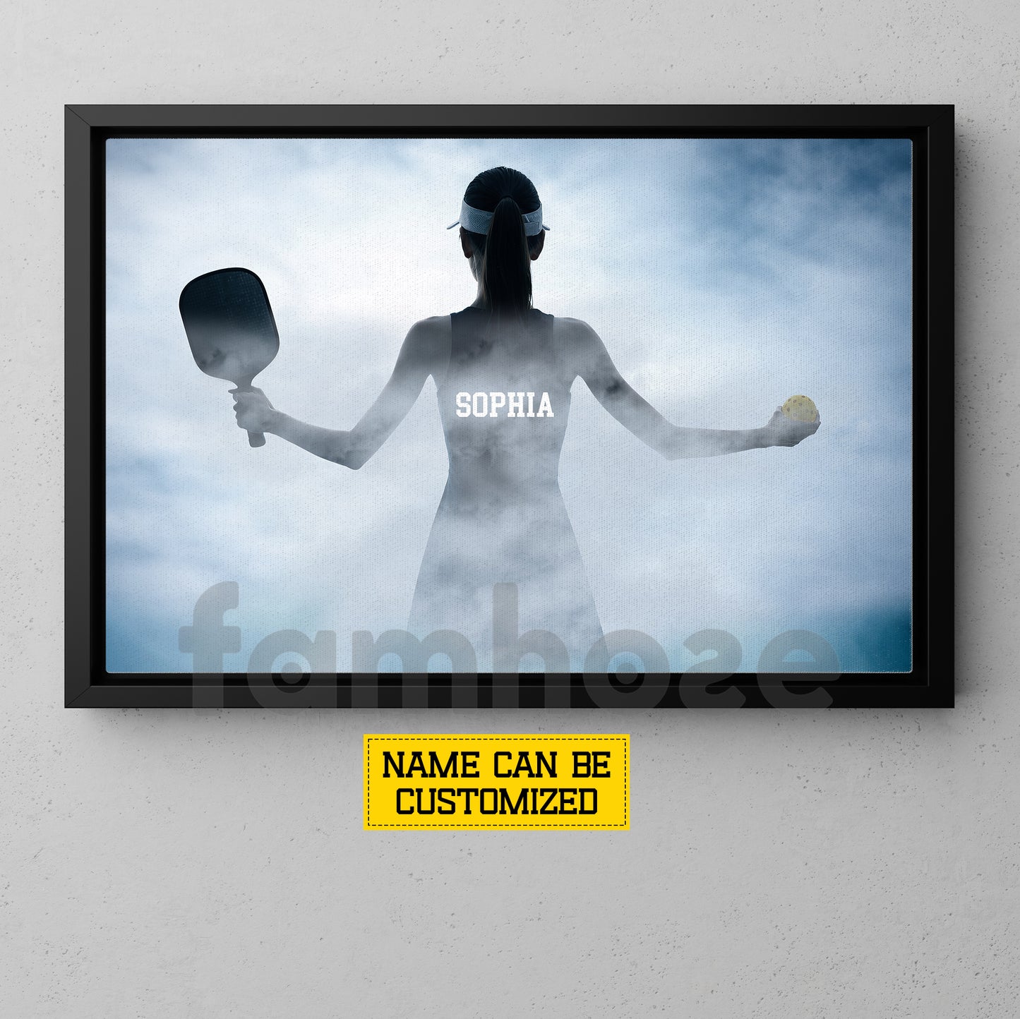 Personalized Pickleball Girl Canvas Painting, Every Court Has A Queen Sport Wall Art Decor, Poster Gift For Pickleball Lover