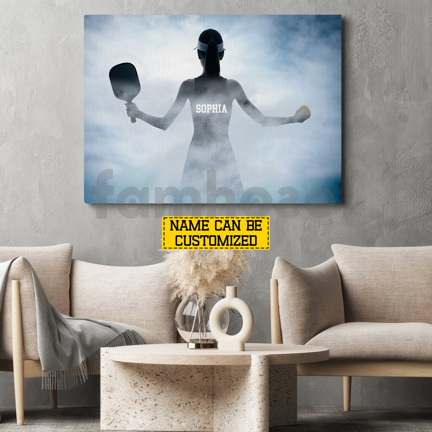 Personalized Pickleball Girl Canvas Painting, Every Court Has A Queen Sport Wall Art Decor, Poster Gift For Pickleball Lover