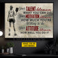 Motivational Personalized Pickleball Girl Canvas Painting, Your Talent Determines What You Can Do Sport Wall Art Decor, Poster Gift For Pickleball Lover