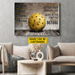 Motivational Personalized Pickleball Canvas Painting, Be Strong Brave Humble And Badass Sport Wall Art Decor, Poster Gift For Pickleball Lovers