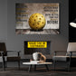 Motivational Personalized Pickleball Canvas Painting, Be Strong Brave Humble And Badass Sport Wall Art Decor, Poster Gift For Pickleball Lovers
