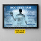 Personalized Pickleball Man Canvas Painting, God Says I Am Sport Wall Art Decor, Poster Gift For Christian, Pickleball Lover